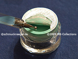 Gel de color menta y spot-swirl