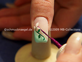 Nail art liner de color fucsia-Glitter