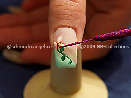 Nail art liner de color fucsia-Glitter