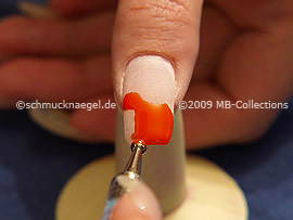 Spot-Swirl y gel de color naranja