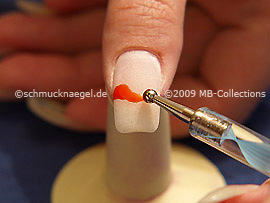 Spot-Swirl y gel de color naranja