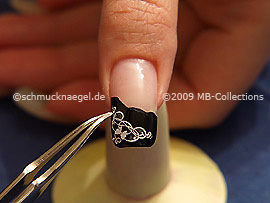 Nail art pegatina y pinzeta
