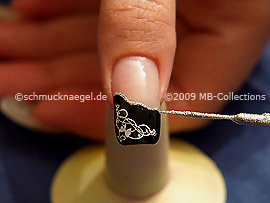 Nail art liner de color plata-Glitter