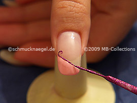 Nail art liner en fucsia-Glitter