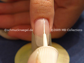 Nail art liner de color blanco
