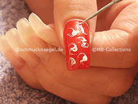 Nail art liner de color plata-glitter