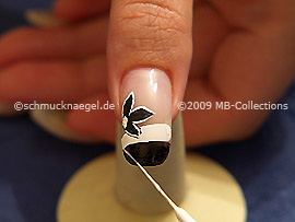 Nail art liner de color blanco