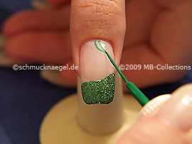 Nail art liner de color verdeo