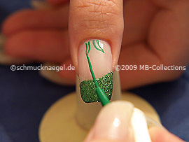 Nail art liner de color verde