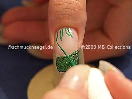 Nail art liner de color verde