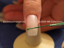 Nail art liner en verde-Glitter