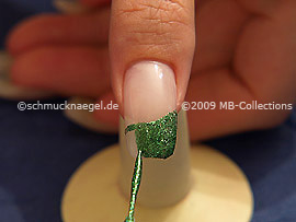 Nail art liner en verde-Glitter