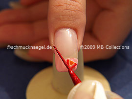 Nail art liner de color rojo-Glitter