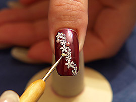Spot-swirl y perlas en diferentes colores