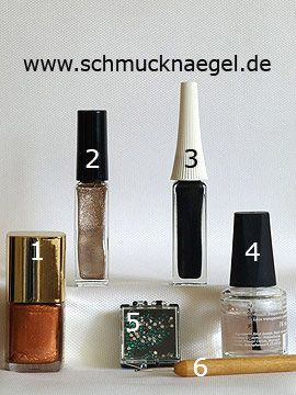 Productos para motivo de otoño con piedras strass - Esmalte, Nail art liner, Piedras strass, Spot-Swirl