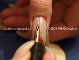 Nail art liner en oro