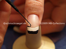 Nail art liner de color negro