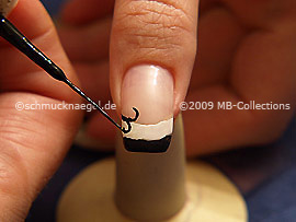 Nail art liner de color negro
