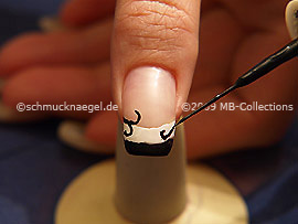 Nail art liner de color negro