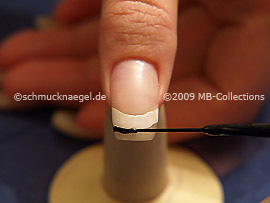 Nail art liner de color negro