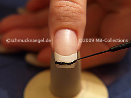 Nail art liner de color negro