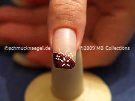 Nail art liner de color blanco