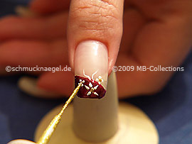 Nail art liner de color oro-Glitter