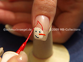 Nail art liner de color rojo