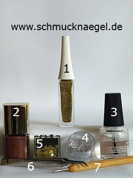 Productos para nail art con estrellas y piedras strass para motivo de uñas - Esmalte, Nail art liner, Spot-Swirl, Piedras strass