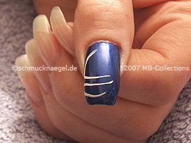 Nail art liner de color blanco