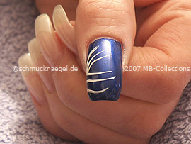 Nail art liner de color blanco