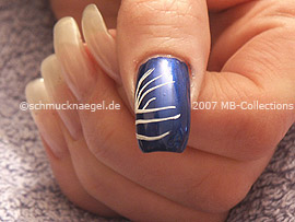 Nail art liner de color blanco