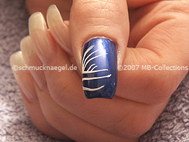 Nail art liner de color blanco