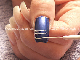 Nail art liner de color blanco