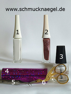 Productos para motivo 'Nail art en rosa antigua con holograma en fucsia' - Nail art liner, Holograma