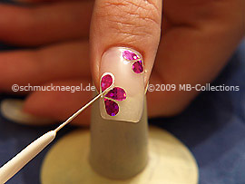 Nail art liner de color blanco