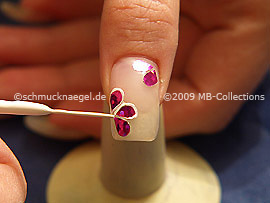 Nail art liner de color blanco