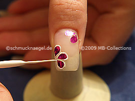 Nail art liner de color blanco