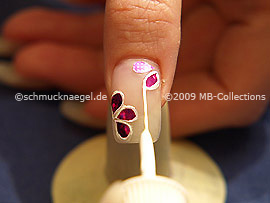 Nail art liner de color blanco