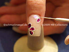 Nail art liner de color blanco