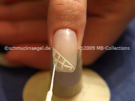 Nail art liner de color blanco