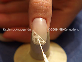Nail art liner de color blanco