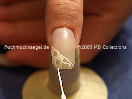 Nail art liner de color blanco