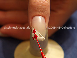 Nail art liner de color rojo