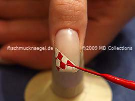 Nail art liner de color rojo