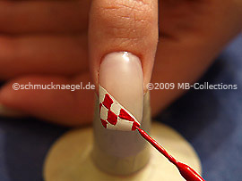 Nail art liner de color rojo