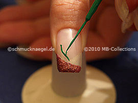 Nail art liner de color verde
