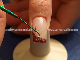 Nail art liner de color verde