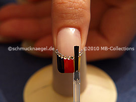 Al fin utilice el esmalte transparente