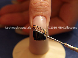 Nail art liner de color plata-Glitter